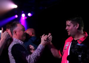 Studd, with 2015 Lakeside world champion Scott Mitchell, has covered darts since 2009