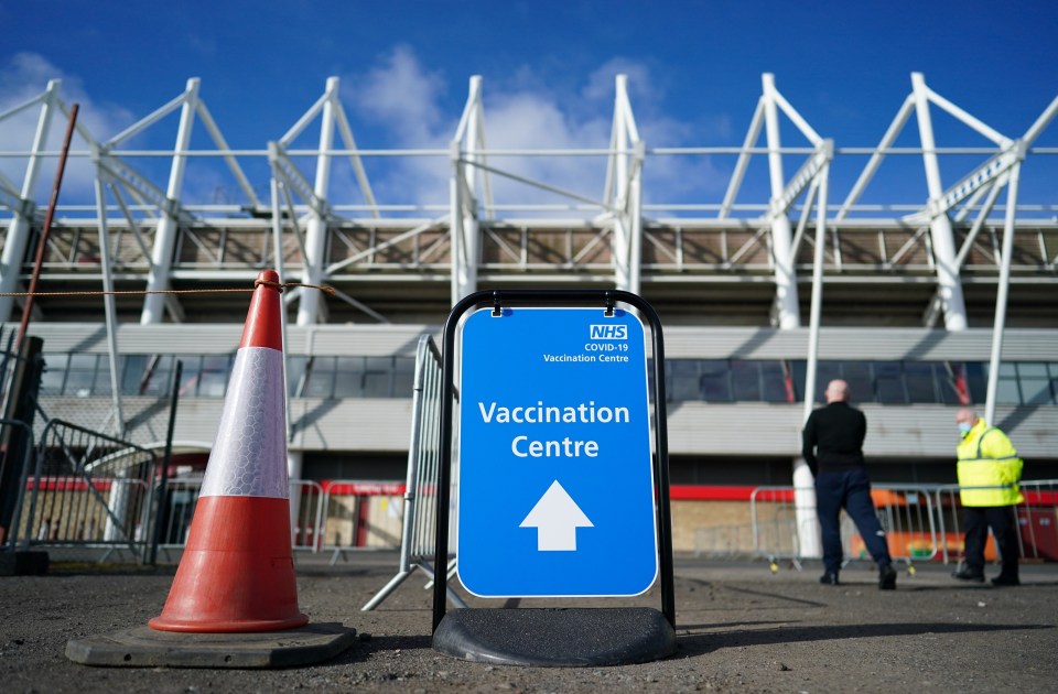 The Riverside Stadium, Middlesbrough, open as a Covid-19 vaccination centre