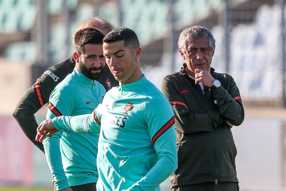 Boss Fernando Santos (right) has backed his star man for Tuesday's game with Luxembourg