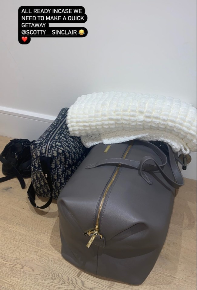 The former Coronation Street star shared a glimpse of her hospital bag