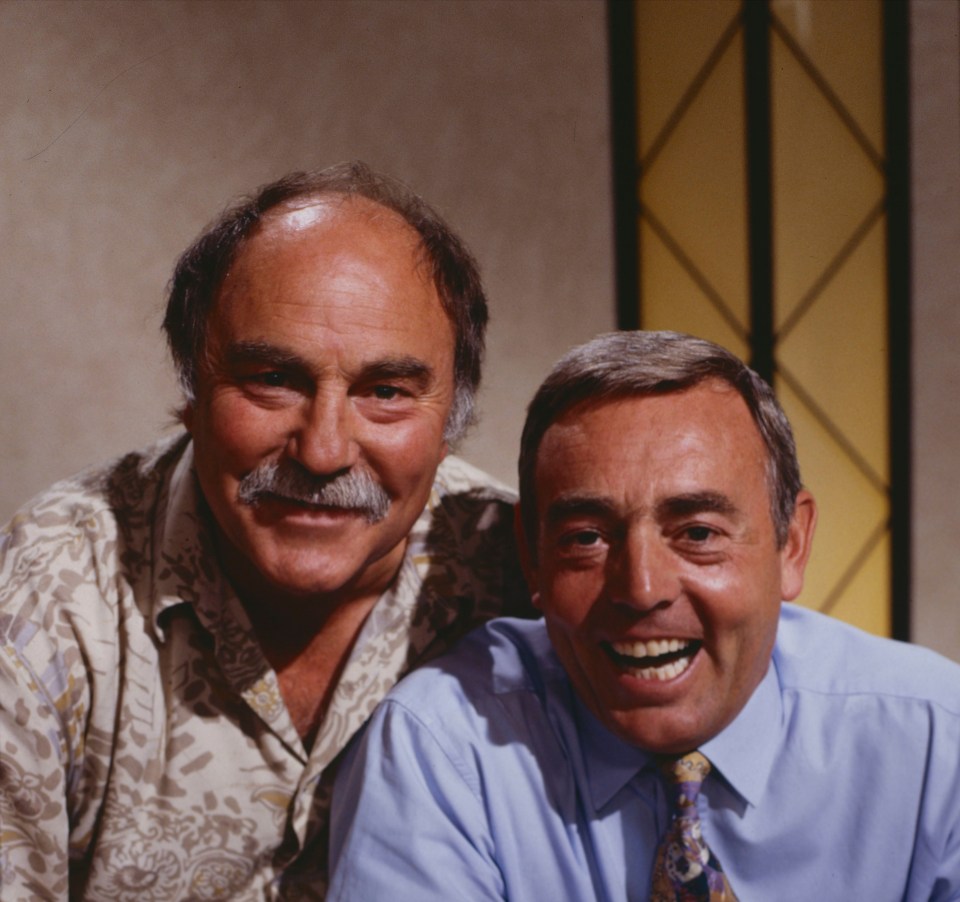 Jimmy Greaves and Ian St John starred in the 'Saint and Greavsie' TV Show UK