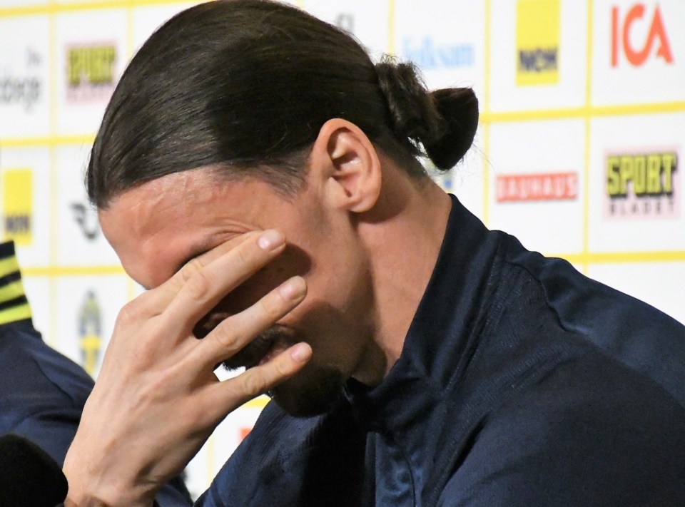 An emotional Zlatan Ibrahimovic broke down in tears