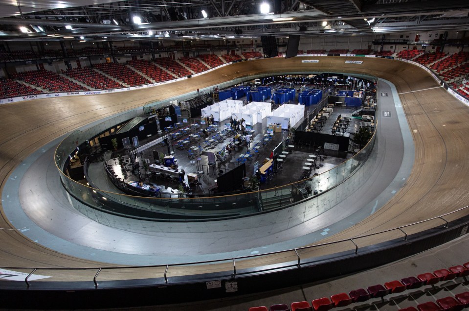 A mass vaccination centre has been set up at this velodrome in Paris