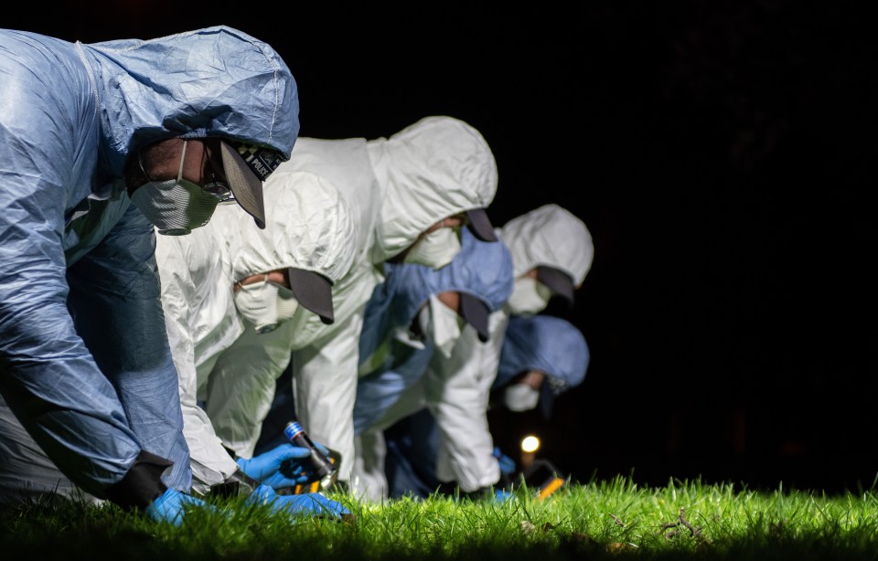 Detectives are combing for clues on Poynders Road