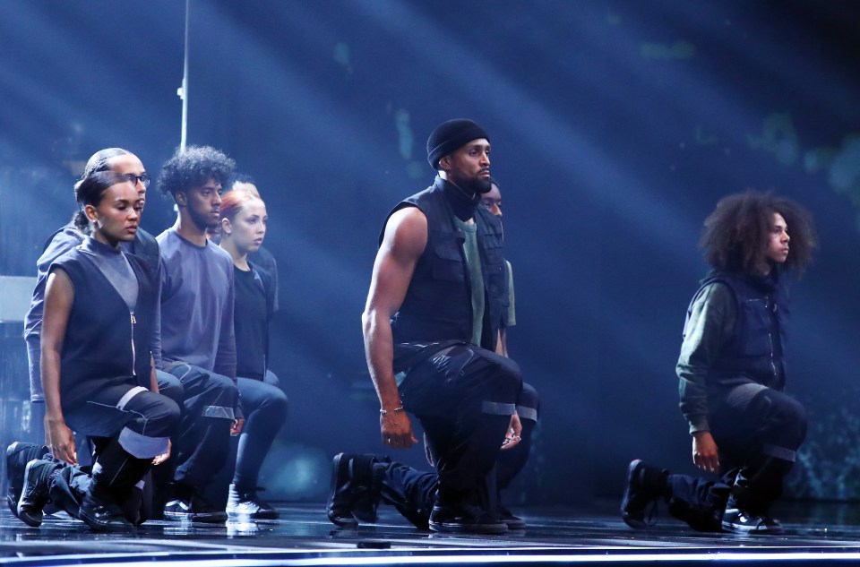 Ashley Banjo performing with Diversity on Britain's Got Talent last year