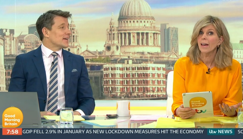 The star hosting Good Morning Britain alongside old friend Ben Shephard