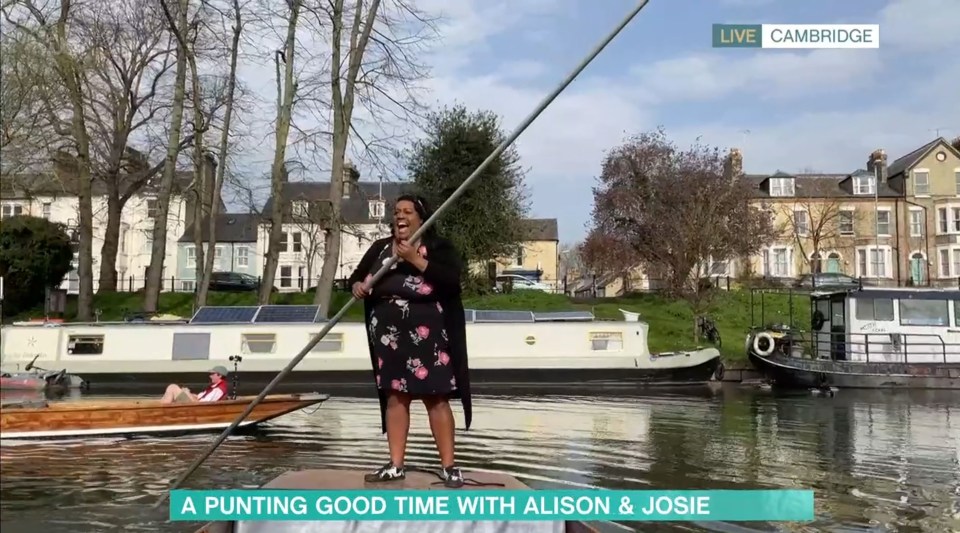 Alison and Josie took to the water for some punting