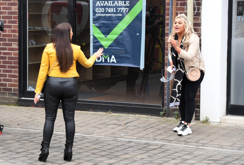 The women looked engaged in a heated debate