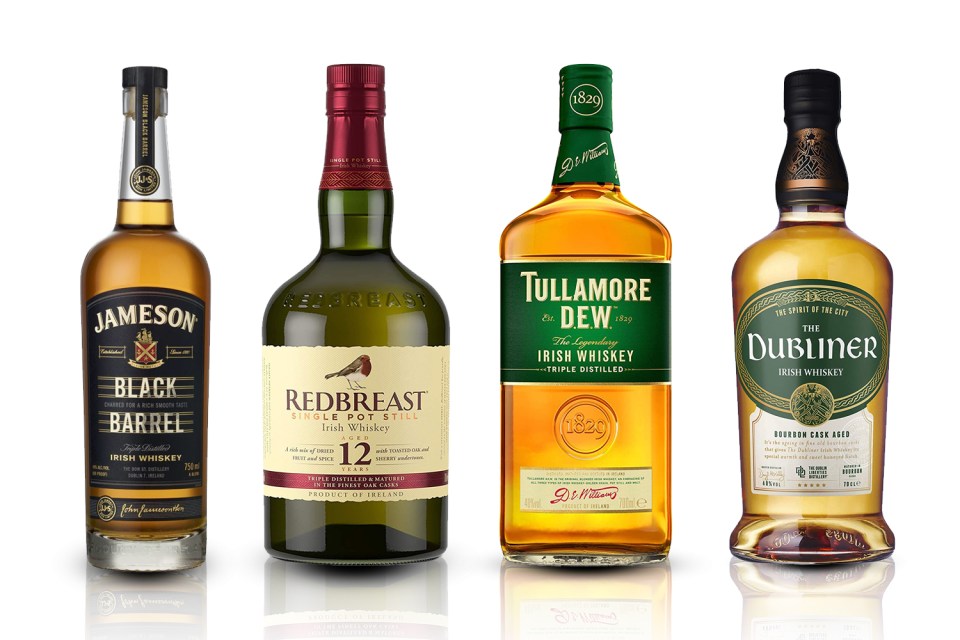 These Irish Whiskeys are available with a next day delivery service