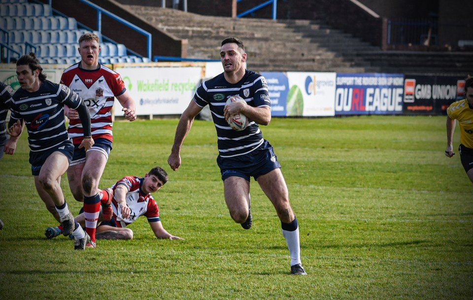  Featherstone star Craig Hall was back in action after all Championship clubs had a year off the field