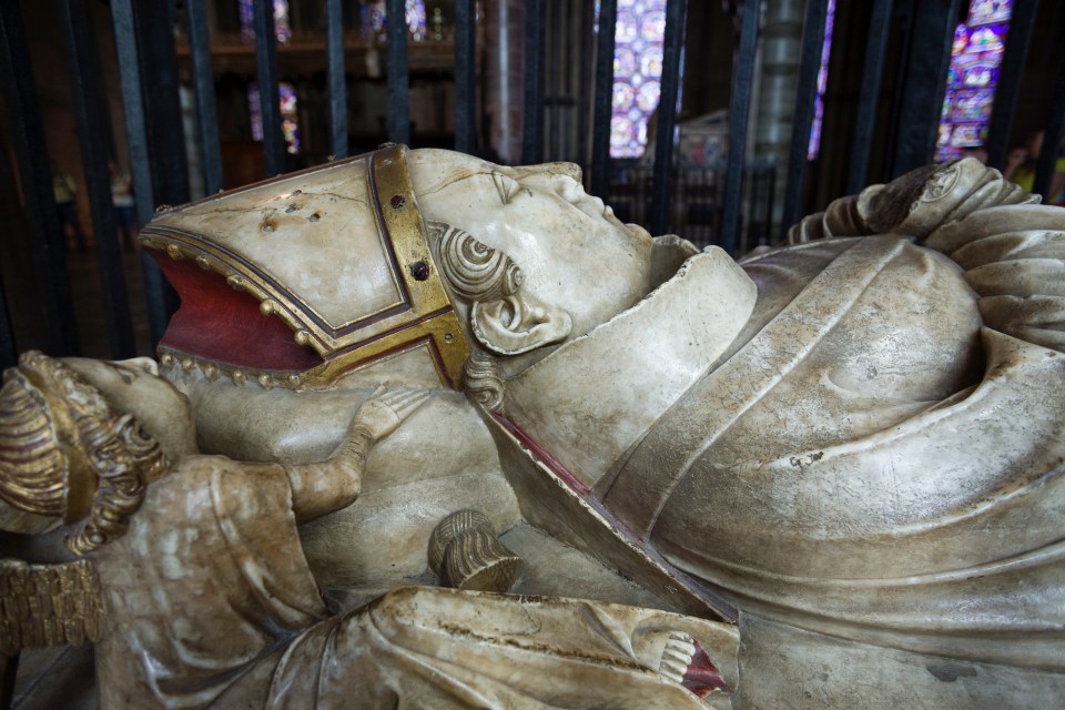 Effigy of Thomas Becket at Canterbury Cathedral