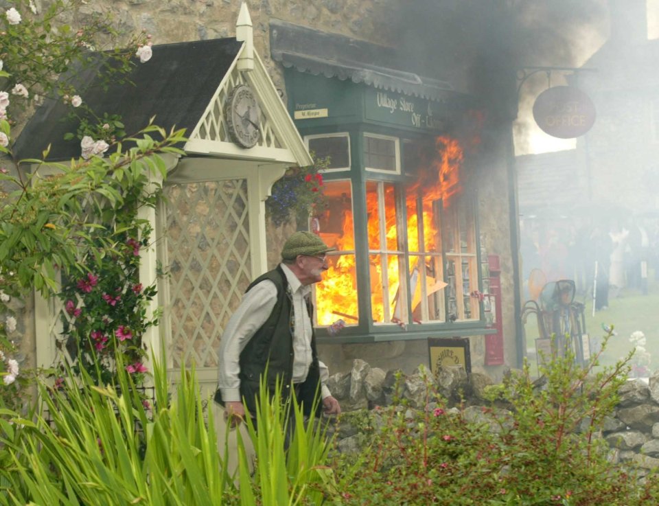 Most of the village has been destroyed in stunts over the years