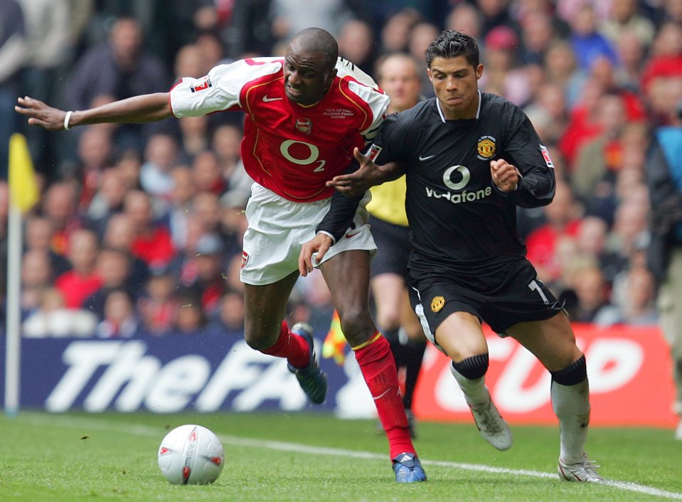 Ronaldo was making his name as a youngster with Manchester United but lost the 2005 FA Cup final to Arsenal