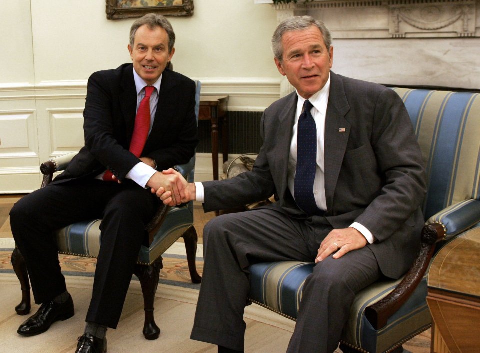 Tony Blair and George W Bush started their final terms as Prime Minister and US President respectively