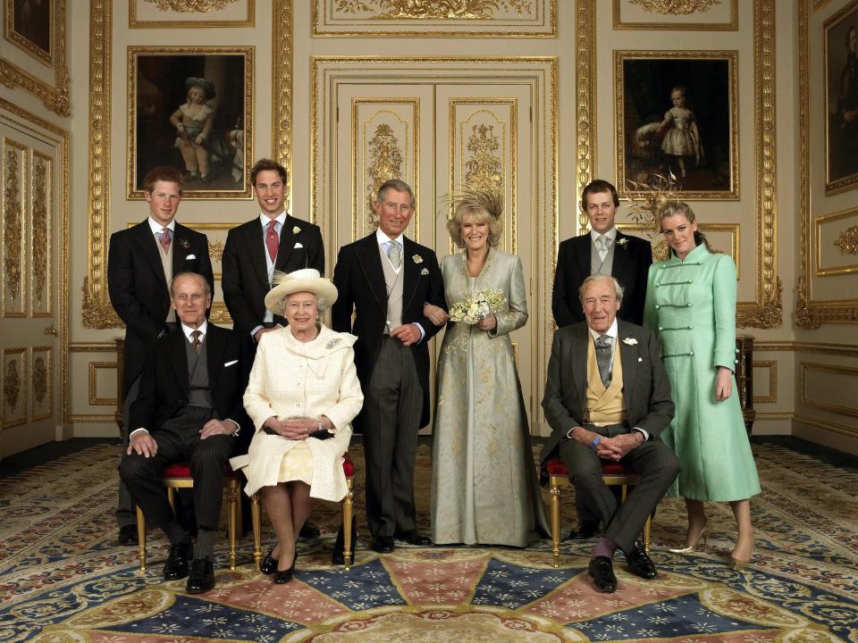 Tom Parker Bowles, right, is pictured here with the Royal Family