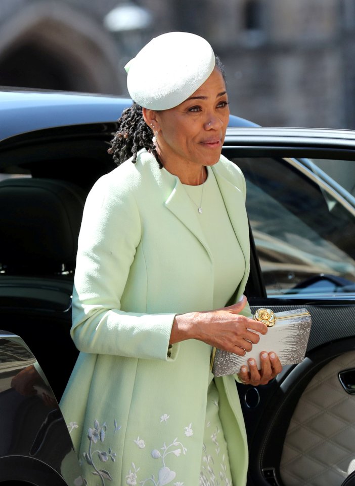 Meghan's mother Doria Ragland arrives at St George's Chapel at Windsor Castle for her daughter's wedding