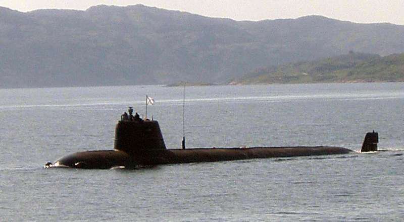 A rare picture of what is believed to a Losharik submarine, launched from the Belgorod