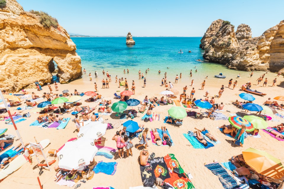 Brits will enjoy holidays in Portugal this summer with the government set to lift its Covid travel ban on Monday (file photo)