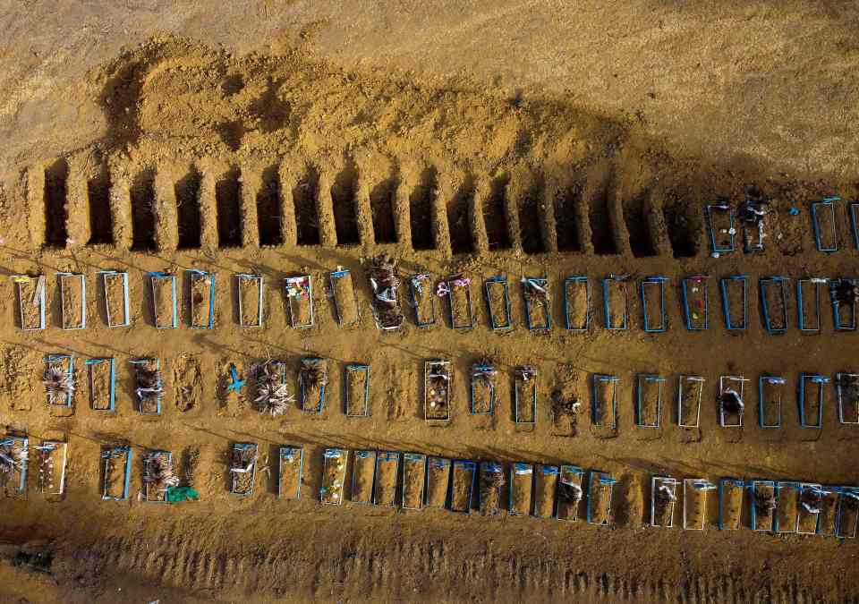 Brazil has recorded the second highest number of deaths from Covid in the world - piling on pressure on burial sites as cases soar