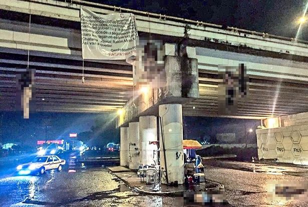 The CJNG is known for its extreme displays of public violence - including hanging decapitated bodies from bridges