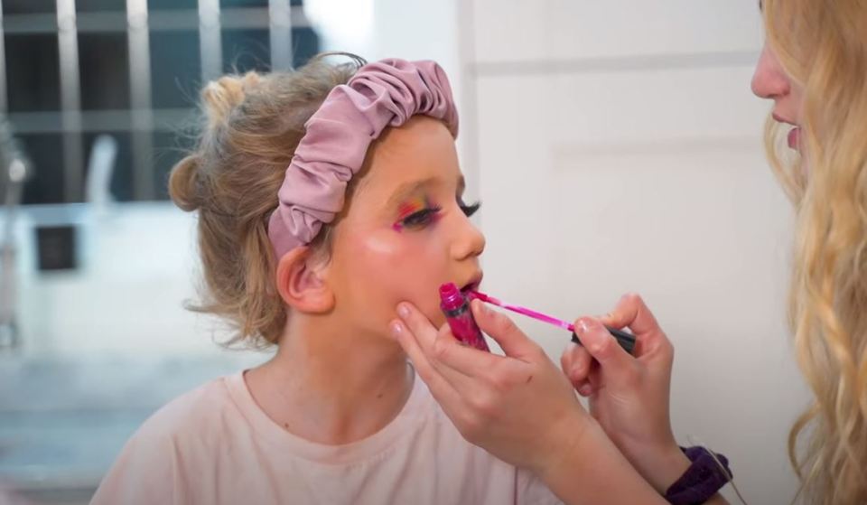 Princess has given youngster sister Bunny a makeover on her YouTube channel