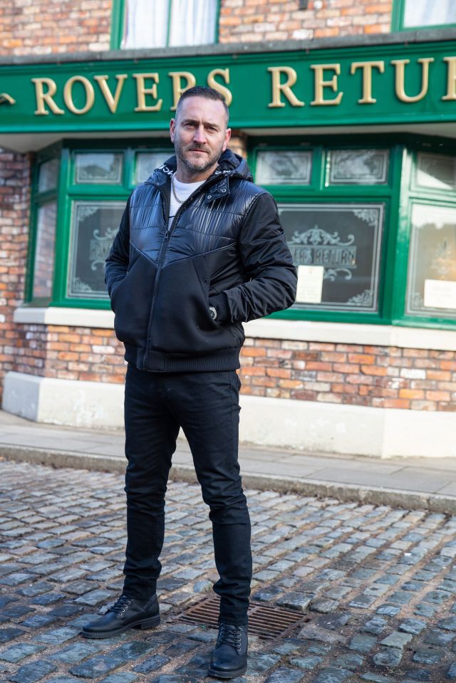 Will is even able to keep the ring on when filming Corrie