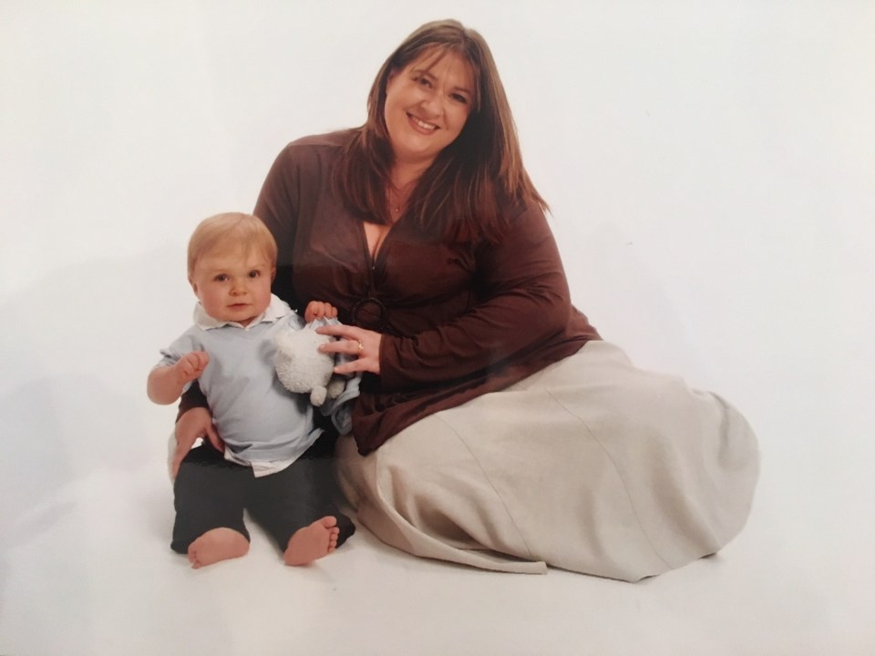 Janet Johnson, pictured with son Joe, says she often thought negatively about her body when she was heavier