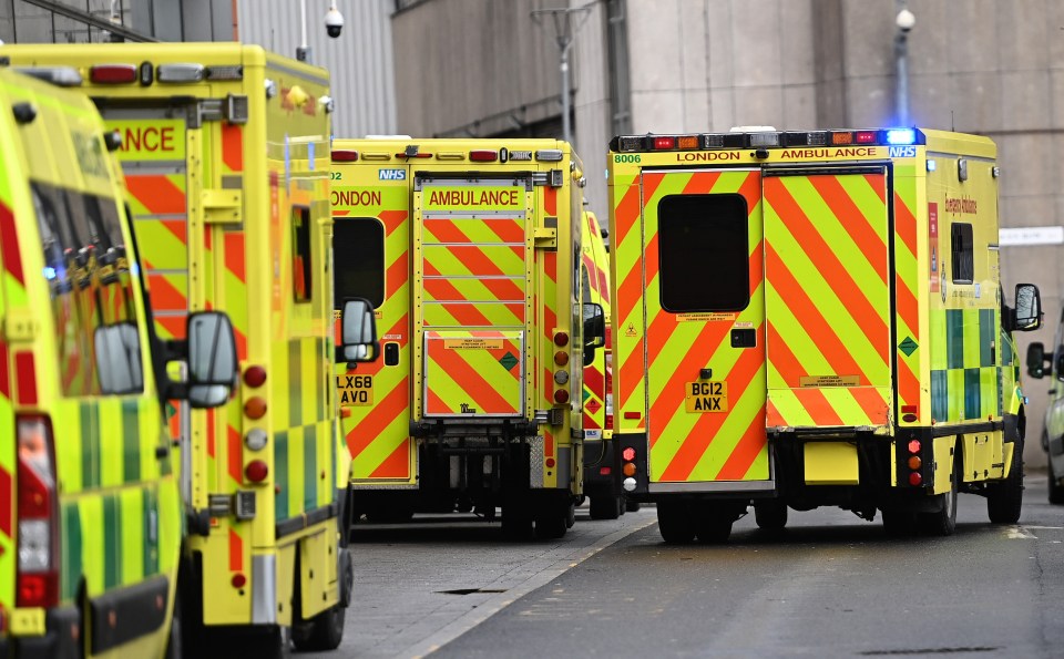 The NHS in London has been told to prepare for a third wave of the coronavirus later in 2021. Pictured: Ambulances outside the the Royal London hospital in London, Britain, 18 February 2021, during the second wave of Covid