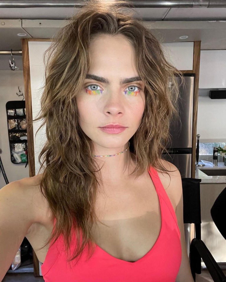 Supermodel Cara Delevingne has rocked a 'long soft shag' version of the perm