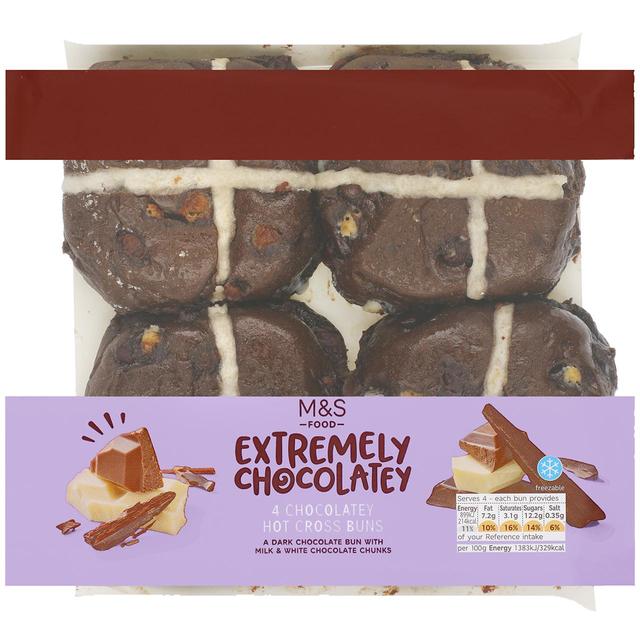 The extremely chocolatey buns from M&S came out on top when it came to taste