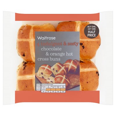 Waitrose's chocolate and orange buns might be delicious, but the calorie contents were on the higher side