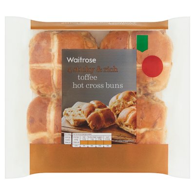 A pack of Waitrose's toffee buns was one of our more expensive picks