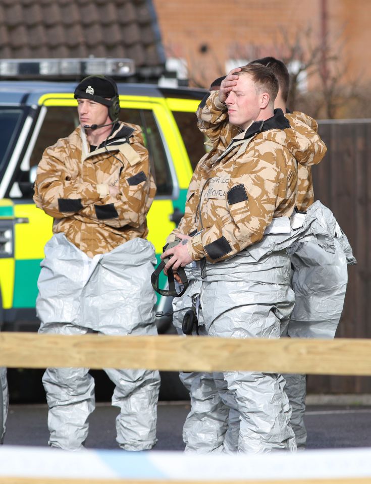 Military personnel in Salisbury after the nerve agent attack on Russian double agent Sergei Skripal and his daughter Yulia