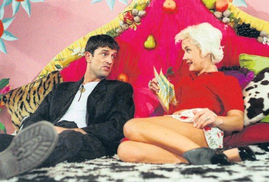 Rupert Everett with his former lover Paula Yates on the Big Breakfast