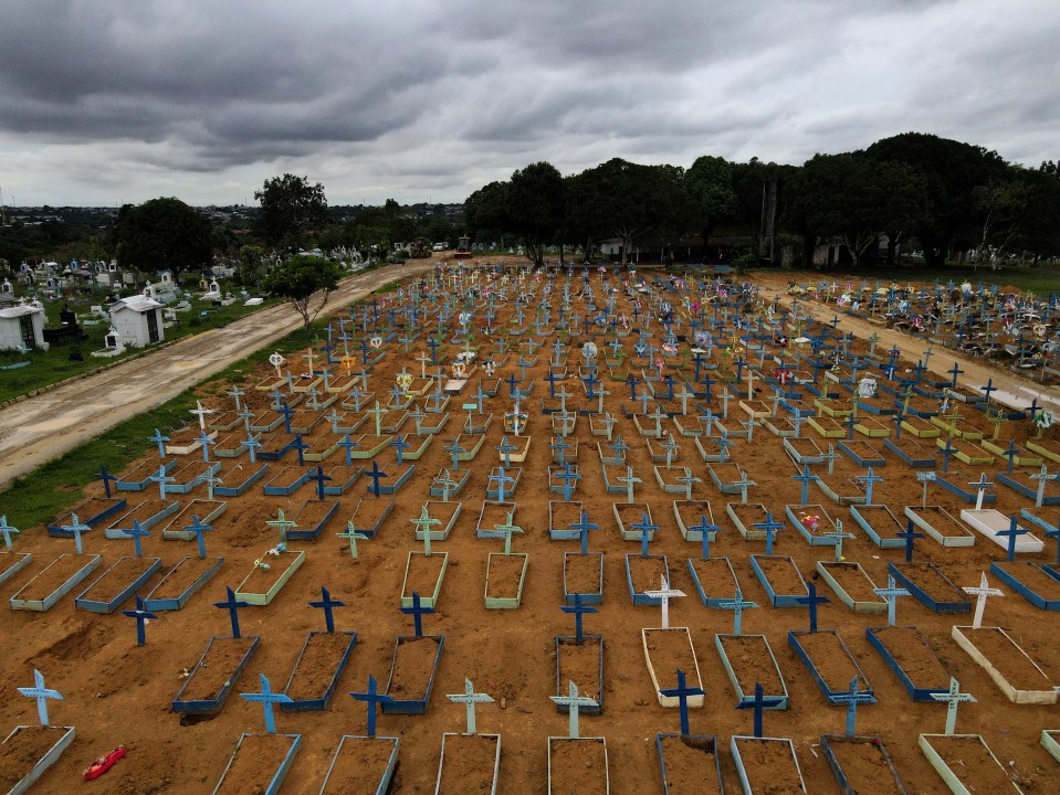 Hundreds of fresh graves have had to be dug in the city of Manaus