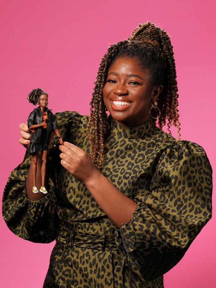 Ex-Strictly star Clara Amfo looked so proud to be unveiling the Barbie