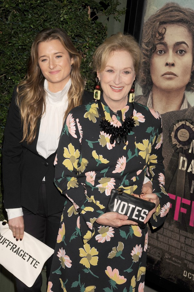 Mark is romancing Grace Gummer (left), the daughter of Meryl Streep (right)