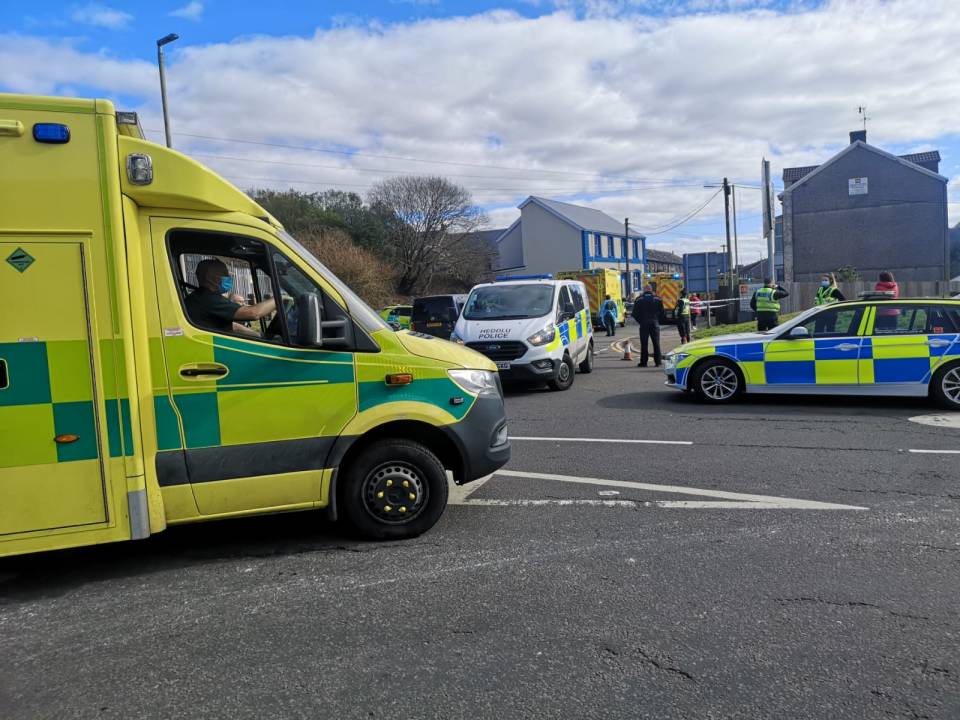 Emergency services were scrambled to the scene around midday