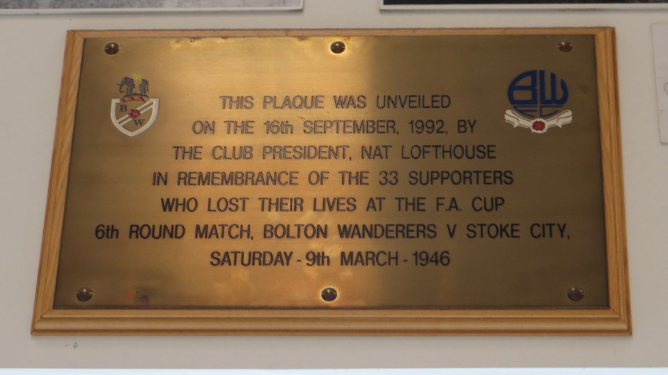 The plaque at the site of the Burnden disaster - now inside a supermarket