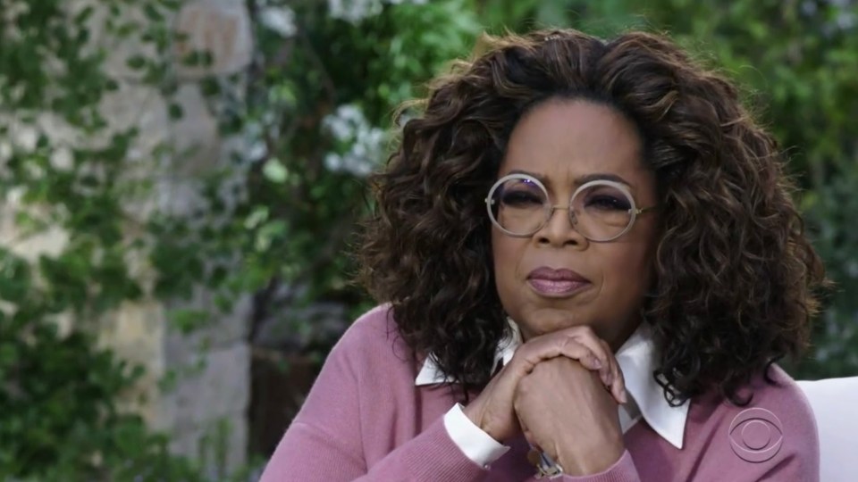 Oprah conducted the exclusive interview