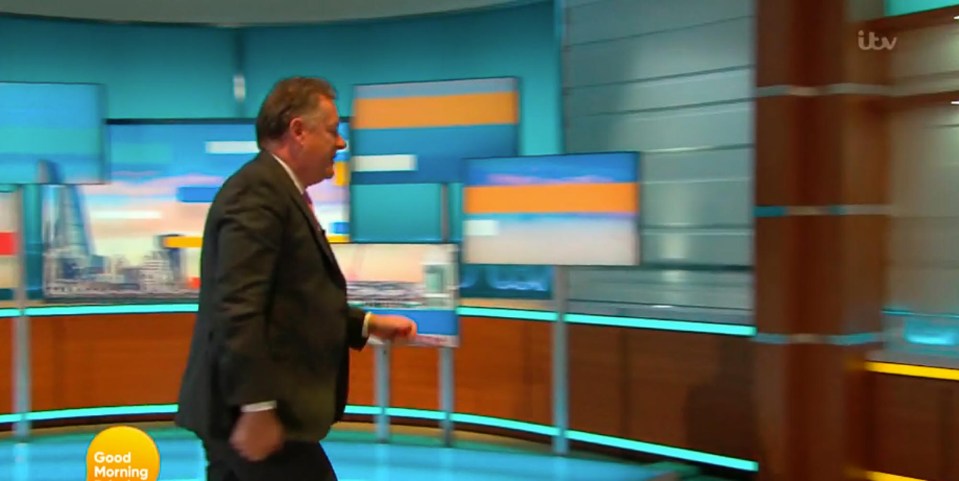 He stormed off during an on-air argument