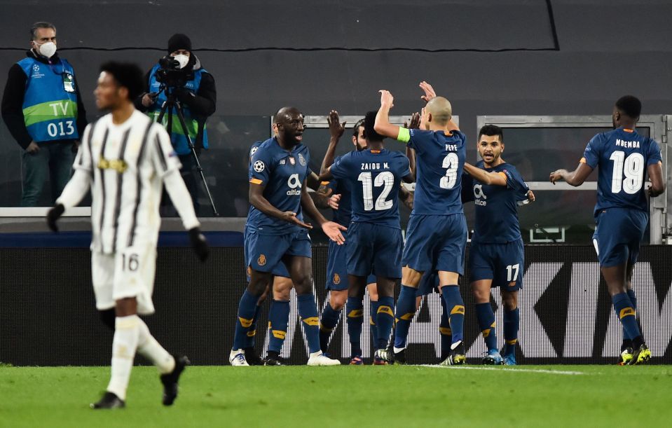 Porto celebrated after Sergio Oliveira's early penalty put them within touching distance of the quarter-finals