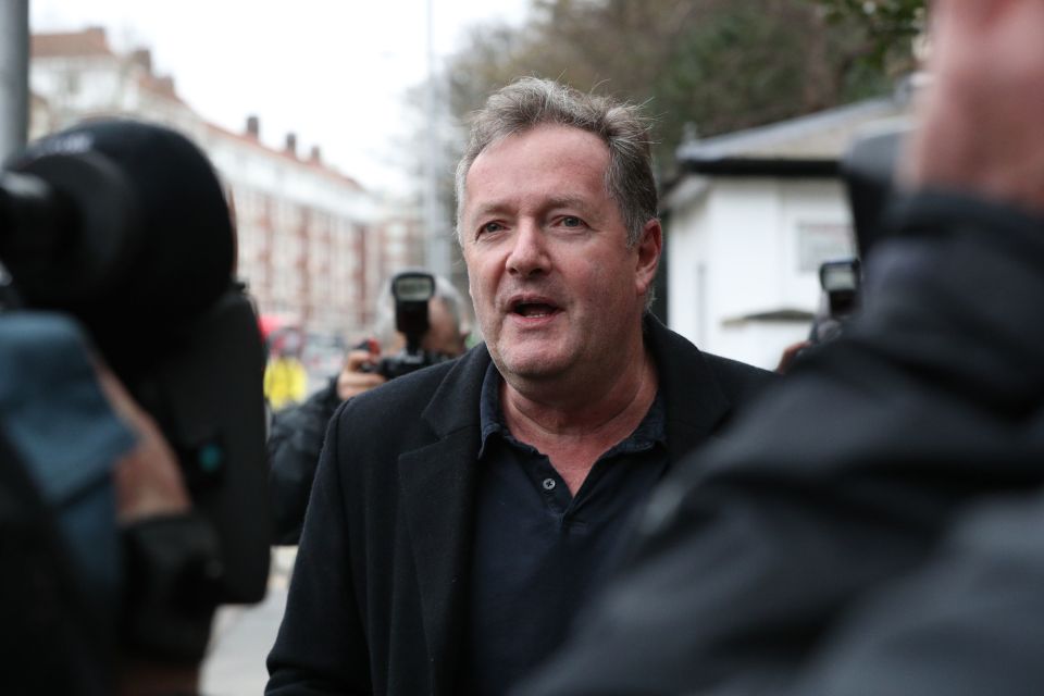 Piers faced the press this morning as he left his home for a walk and coffee