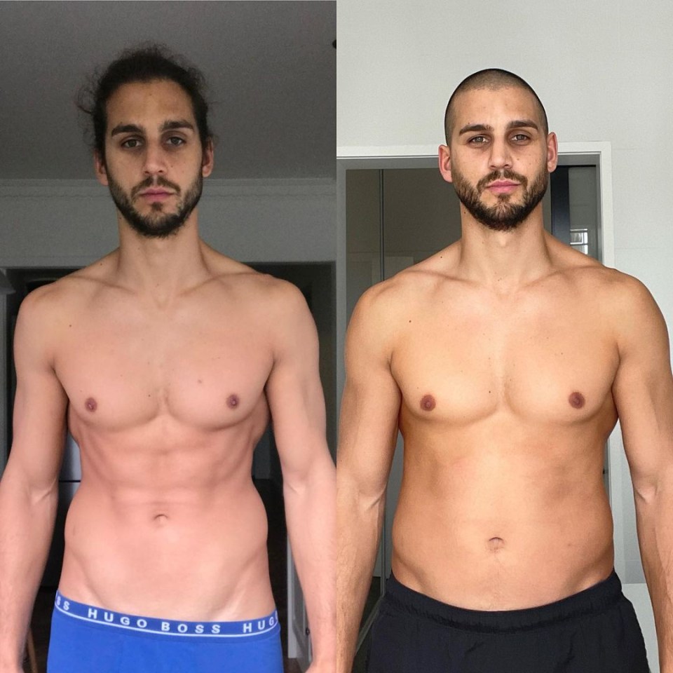 Michael Brunelli showed off his transformation and said he’s happier without abs