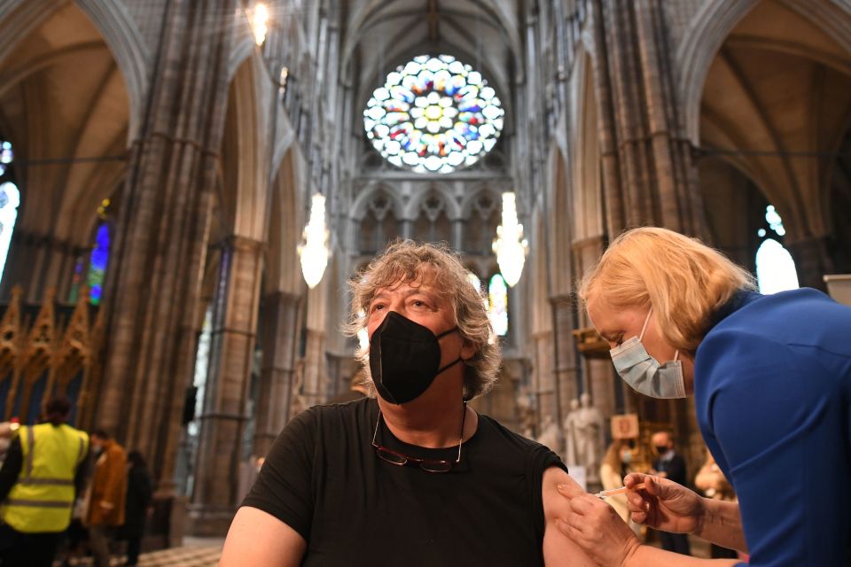 Stephen Fry received the Oxford vaccine yesterday