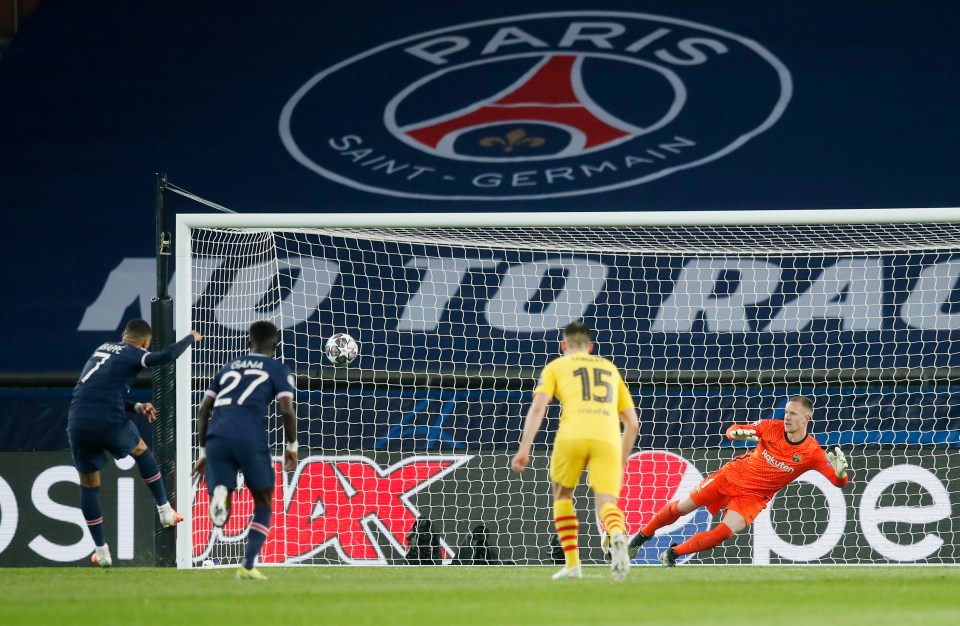 Kylian Mbappe thumped home from the spot to give PSG an early lead and cement their position