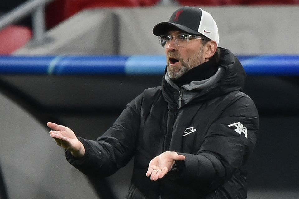 Liverpool manager Jurgen Klopp gees his men up as they battled against Leipzig on the back of a woeful recent run before striking twice late on to ease through