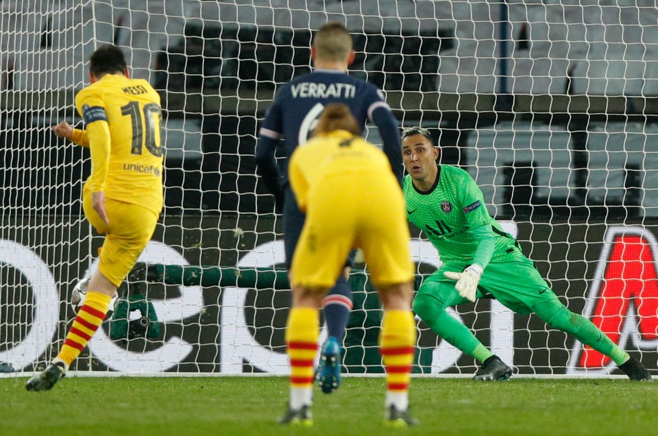 Keylor Navas was in inspired form as he deflected the strike on to the bar and made a number of other key saves