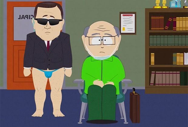 The episode marks the return of former president Mr Garrison