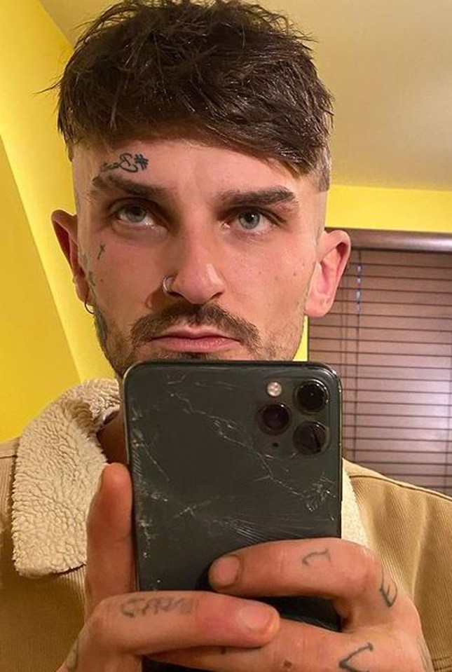 Kieran Elliot-Moore had #bantz tattooed on his forehead during a wild night out